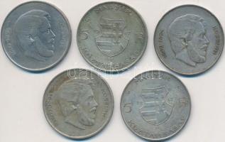 1947. 5Ft Ag "Kossuth" (5x) T:vegyes