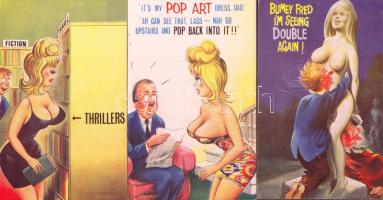5 db megíratlan, erotikus-humoros modern képeslap / Bamforth & Co's 'Comic series' - 5 unused erotic and funny postcards