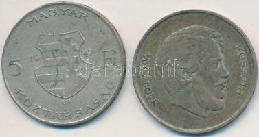 1947. 5Ft Ag "Kossuth" (2x) T:2-