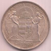 1939. 5P Ag "Horthy-balra" T:2- Adamo P8.2