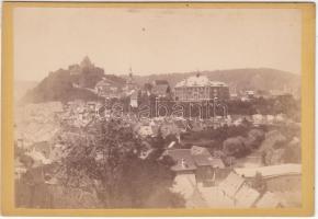 1889 Segesvár, vármegyeháza keményhátú fotó, hátoldalán feliratozva, 15x10 cm