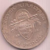 1938. 5P Ag "Szent István" T:2-,3 Adamo P8.1