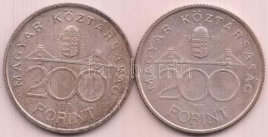 1993. 200Ft Ag "MNB" (2x) T:2-