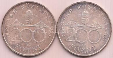 1994. 200Ft Ag "Deák" (2x) T:2-