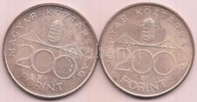 1994. 200Ft Ag "Deák" (2x) T:2-