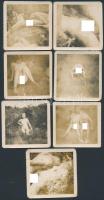 7 db erotikus fotó viseltes állapotban, 6x6 cm / 7 erotic photos, 6x6 cm