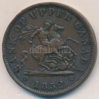 Kanada 1852. 1p "Felső-kanadai Bank" Br banki zseton T:2-
Canada 1852. 1 Penny "Bank ...