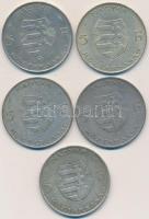 1947. 5Ft Ag "Kossuth" (5x) T:vegyes