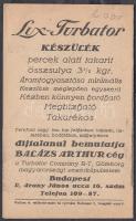 cca 1920-1930 Lux-Turbator takarító gép reklámja