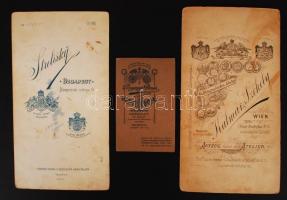 cca 1880 3 db katonákat kitűntetésekkel ábároló keményhátú fotó / vintage military photos