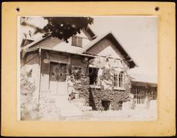 1916 Kevélynyergi menedékház, kartonra kasírozva, pecséttel jelzett, feliratozott, fotó 18x24, karton 23x30 cm