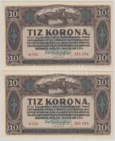1920. 10K (2x) T:I- hajtatlan