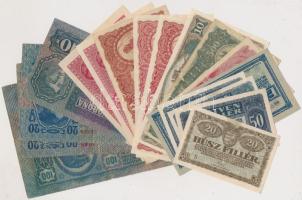 17db többféle bankjegy a korona időszakból T:vegyes