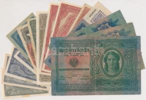 17db többféle bankjegy a korona időszakból T:vegyes