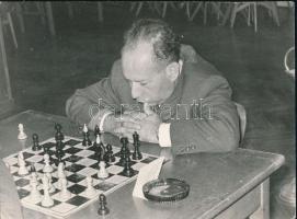cca 1950-1960 Sakkozó, fotó, 24x18 cm