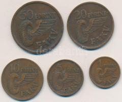 1949-1968. 1Ft-50Ft "FAKV" közlekedési bárca sor 5klf darabja T:vegyes