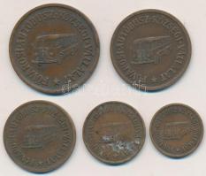 1949-1968. 1Ft-50Ft "FAKV" közlekedési bárca sor 5klf darabja T:vegyes