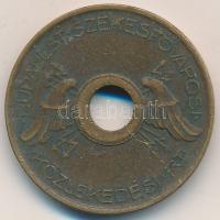 1946-1949. 10Ft "B.SZ.K.RT" közlekedési bárca T:2-