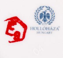 Hollóházi Davidoff mokkás csésze és alj, jelzett, hibátlan