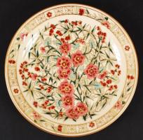 Régi, kézzel festett, aranyozott, perzsa-mintás, komplett Zsolnay süteményes készlet 6 tányér, egy t...