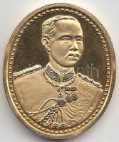 Kambodzsa DN. "Lon Nol miniszter" aranyozott ovális emlékérem (15x20mm) T:PP
Cambodia ND. ...