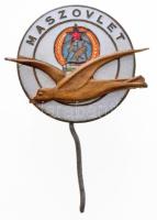 ~1950. "MASZOVLET" zománcozott repülős kitűző T:2