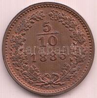 Ausztria 1885. 5/10Kr T:2  Austria 1885. 5/10 Kreuzer C:XF