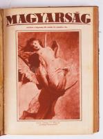1925-1935 A Magyarság c. lap képes mellékleteinek gyűjteménye sérült egészvászon kötésben, nagyon sok érdekes fotóval