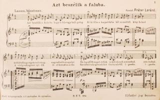 Fráter nótás könyve. Bp., Bárd Ferenc és Testvére. Kiadói félvászon kötés, kissé kopottas állapotban