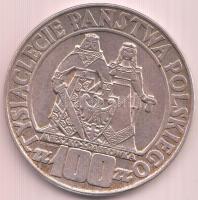 Lengyelország 1966. 100Zl Ag "A lengyel kereszténység millenniuma" T:2 Poland 1966. 100 Zlotych Ag "Polands Millennium of Christianity" C:XF