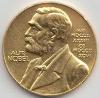DN "Alfred Nobel / Irodalmi Nobel-díj - Coron Kiadó" aranyozott Br emlékérem (35mm) T:1- ph. ND "Alfred Nobel / Nobel Prize in Literature - Coron" gold plated Br commemorative medallion (35mm) C:AU edge error