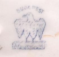 Aquincumi porcelán női akt, kézzel festett, jelzett, hibátlan /Hand painted porcelain female nude, m...