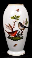 Herendi Rothschild váza, kézzel festett, hibátlan, jelzett, m:18 cm