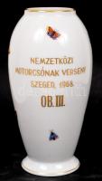 Herendi Rothschild váza, kézzel festett, hibátlan, jelzett, m:18 cm