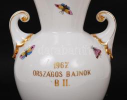 Herendi Rothschild váza, kézzel festett, hibátlan, jelzett, m:21 cm