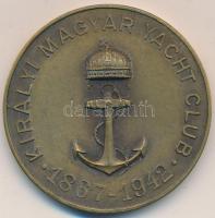 1942. "Királyi Magyar Yacht Club 1887-1942" Br emlékérem (40mm) T:2