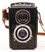 Lubitel 2 fényképezőgép, eredeti tokjában, jó állapotban