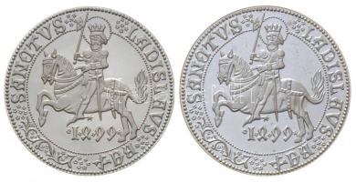 Csóka Zsuzsa (1962-) 1999. "MÉE / Jubileumi tagsági érem - Szent László" névre szóló Ag emlékérem és piefort emlékérem (30.74g/0.925/42,5mm+67g/0.925/42,5mm) T:PP