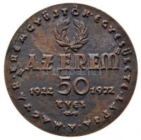 Csúcs Ferenc (1905-1999) 1972. "MÉE - 50 éves az érem" Br emlékérem (82mm) T:2
