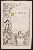 1934 Budapesti Szállodások és Vendéglősök Ipartestülete segédlevél szép fejléces papíron