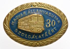 DN "Magyar Államvasutak 30 év szolgálatáért" zománcozott jelvény (28x19mm) T:2