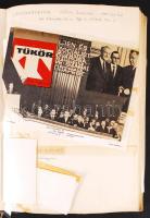 cca 1980-1988 Román pártfunkcionárius fényképes brigádnaplója, sok fotóval, beírással, nyomtatvánnya...