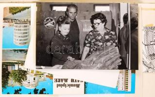 cca 1980-1988 Román pártfunkcionárius fényképes brigádnaplója, sok fotóval, beírással, nyomtatvánnya...