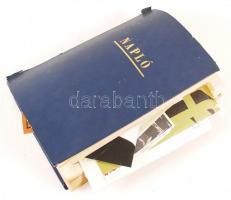 cca 1980-1988 Román pártfunkcionárius fényképes brigádnaplója, sok fotóval, beírással, nyomtatvánnya...