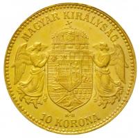 1911KB 10K Au "Ferenc József" (3.39g/0.900) T:2 apró ph. 
Hungary 1911. 10 Kronen Au &quot...