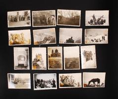 1940-1942 95 db feliratozott II. világháborús fotó a harctérről / World War II. 95 photos with German notes 6x10 cm