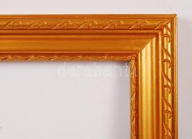 Dekoratív díszített képkeret, fa, újszerű állapotban, belső méret: 42,5×42,5 cm, külső:49×49 cm