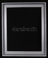 Ezüst szürke színű képkeret, fa, újszerű állapotban, belső méret: 50,5×40 cm, külső:59×47 cm