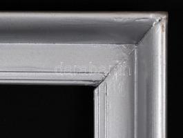Ezüst szürke színű képkeret, fa, újszerű állapotban, belső méret: 50,5×40 cm, külső:59×47 cm