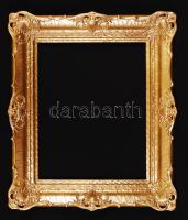 Dekoratív díszített képkeret, fa, újszerű állapotban, belső méret: 51,5×40,5 cm külső:66×56 cm